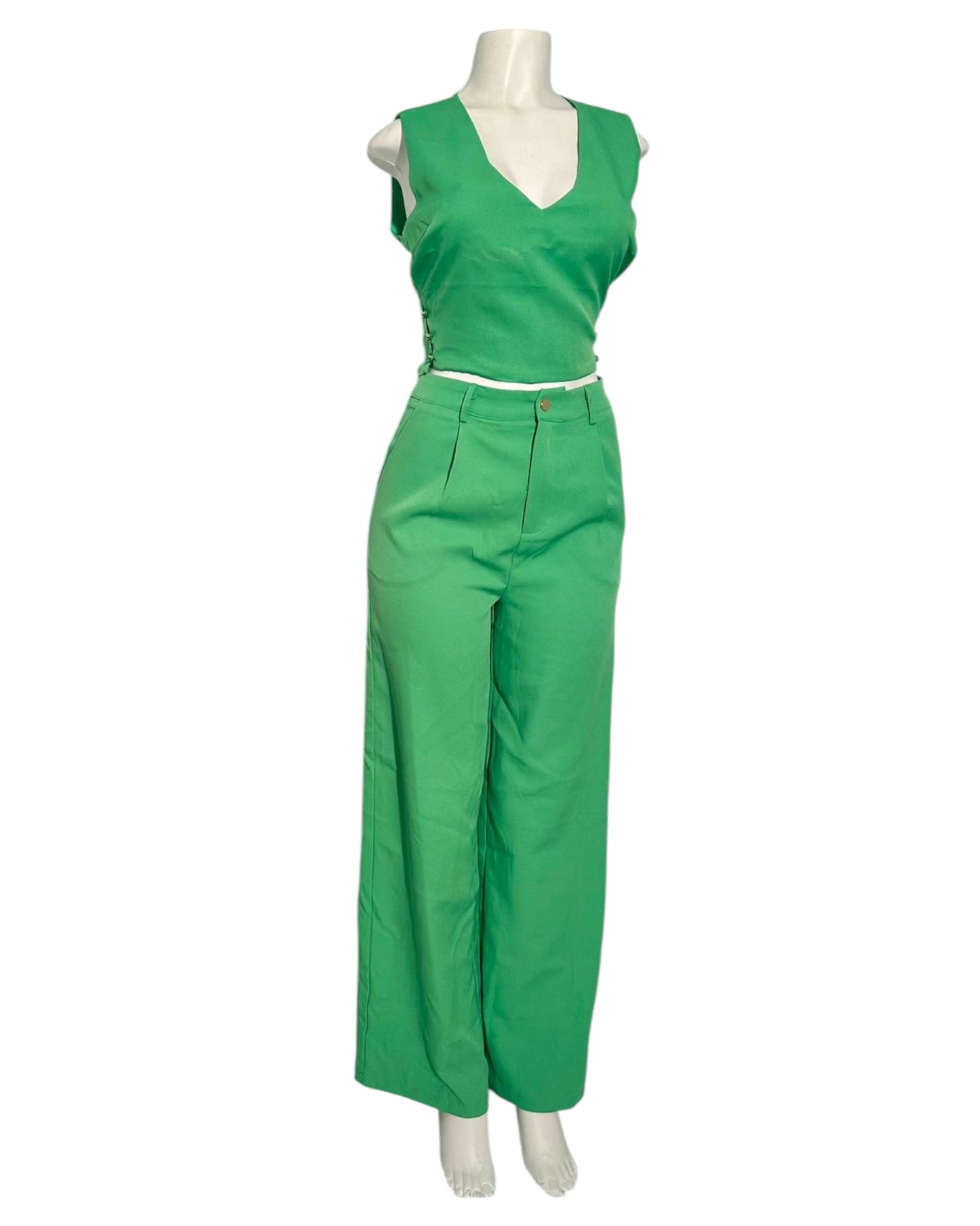 Conjunto Elegante Verde de Dos Piezas