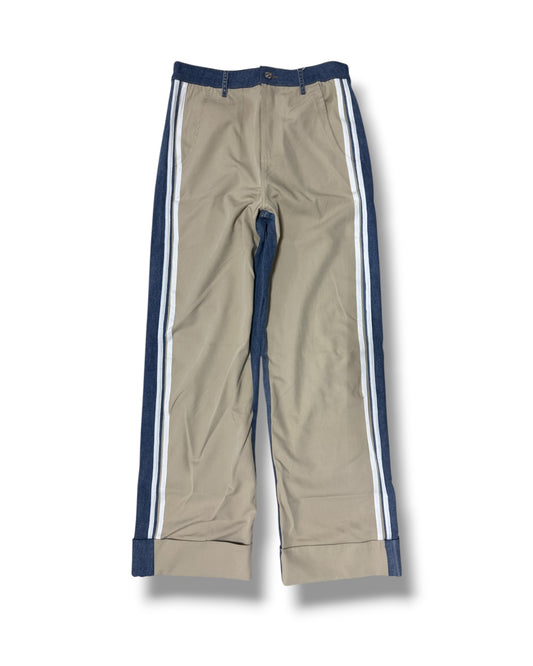 Pantalón Bicolor de Estilo Casual