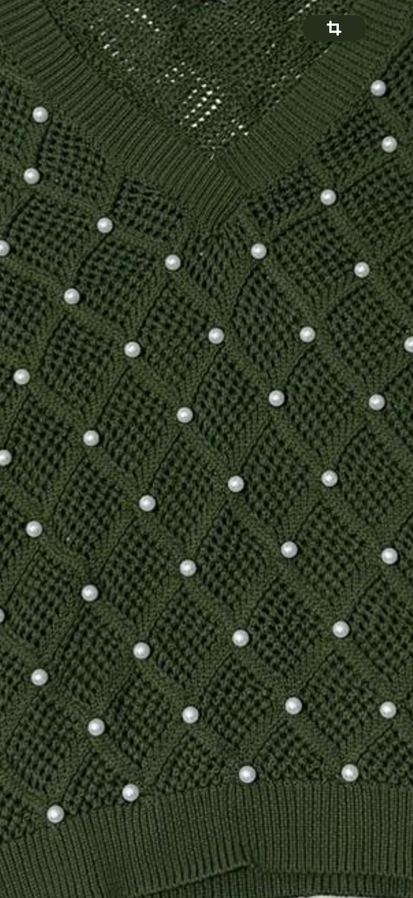 Suéter Verde con Perlas