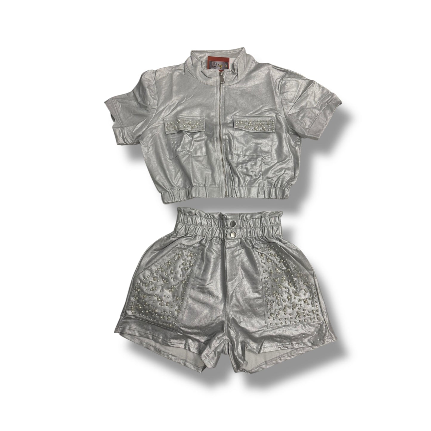 Conjunto Plata con Perlas